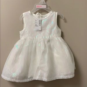 NWT White sequin dress 9 to 12 months